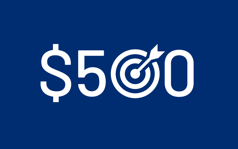 $500 Fundraising Goal