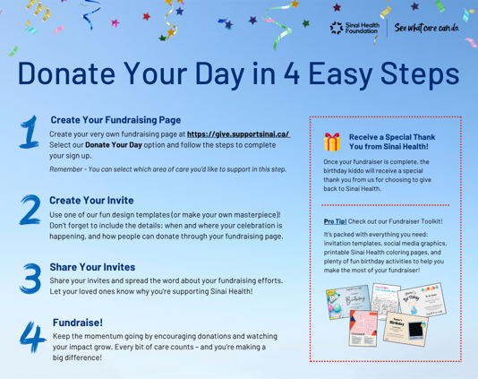 Donate Your Day in 4 easy steps